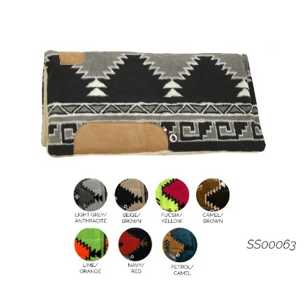 WESTERN SADDLE PAD NAVAJO WITH REMOVABLE WOOL