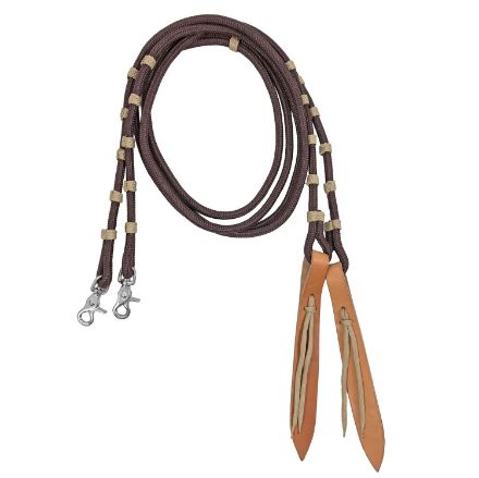 Nylon reins with leather flap