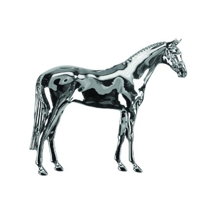 SILVER PLATED STOCK PINS STANDING HORSE MODEL