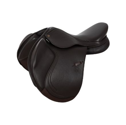 SUPREME JUMPING SADDLE DOUBLE SOFT LEATHER AND ADJUSTABLE SUPPORTS