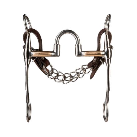 BF CORRECTIONAL BIT WITH COPPER COVERED BARS AND MEDIUM CHEEKS ENGRAVED 11MM