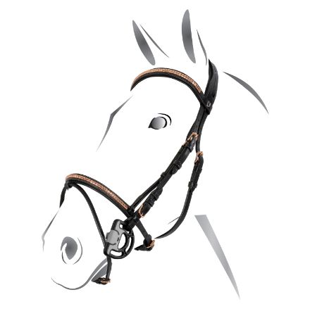 CLINCHER BRIDLE MODEL WITH ROSE GOLD FITTINGS WITHOUT REINS