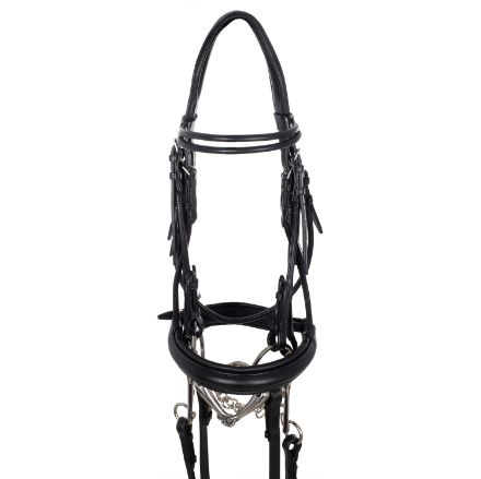 DRESSAGE BRIDLE DOUBLE ROUND BROWBAND