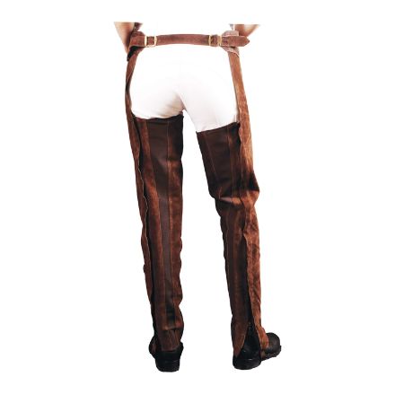 SUEDE CHAPS WITH ELASTIC