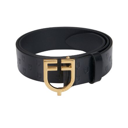LEATHER WITH LOGO BELT AND BUCKLE LOGO