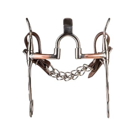 BF CORRECTIONAL BIT WITH SPOON COPPER COVERED BARS AND MEDIUM CHEEKS ENGRAVED 11MM