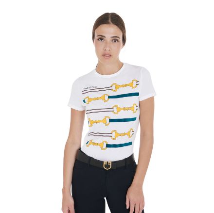 Women's slim fit t-shirt with bits print