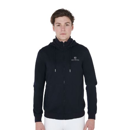 Men's sweatshirt with hood and embroidered logo