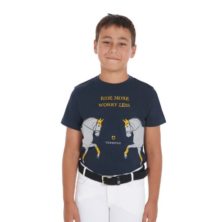 Kids' slim fit t-shirt with horse print