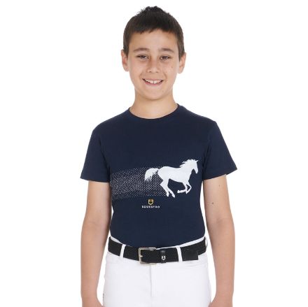 Boys' slim fit t-shirt with race horse