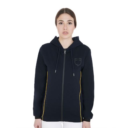 Women's sweatshirt with interlock front zip