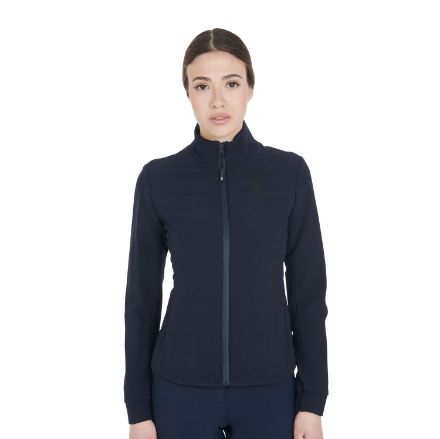 Women's jacket in technical and perforated fabric