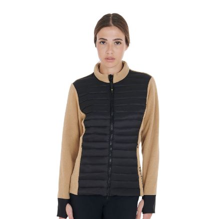 Women's slim fit two-material down jacket