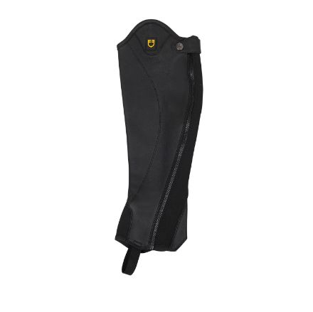 Unisex soft leather gaiters with side zip