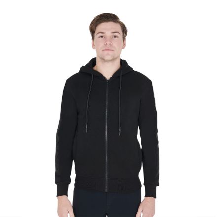 Men's sweatshirt with hood and front zip