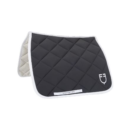 Dressage saddle pad with embroidered logo