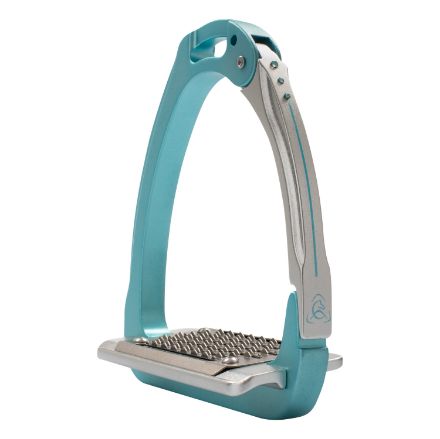 Aluminium stirrup with laterally opening decorated with Swarovski