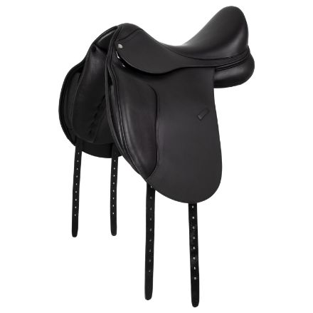 Dressage saddle with removable blocks