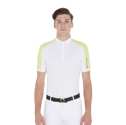 Men's slim fit competition polo shirt with buttons
