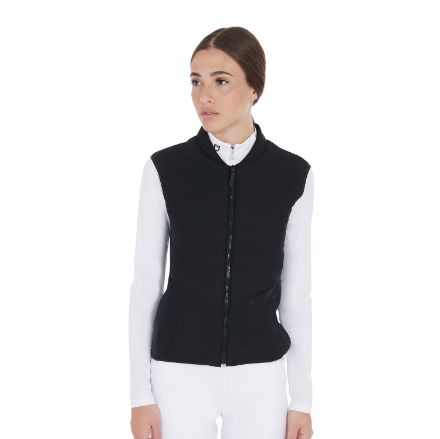 Women's slim fit vest in technical fabric