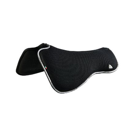 ACAVALLO WITHERS SHAPED SPINE FREE CLOSE CONTACT DOUBLE FACE DRESSAGE PAD 3D SPACER IN MEMORY FOAM CON MICROPILE
