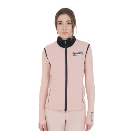 Women's zippered vest technical blend